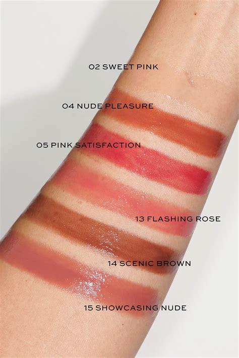 ysl candy glaze lip gloss stick showcasing nude|candy glaze lip gloss.